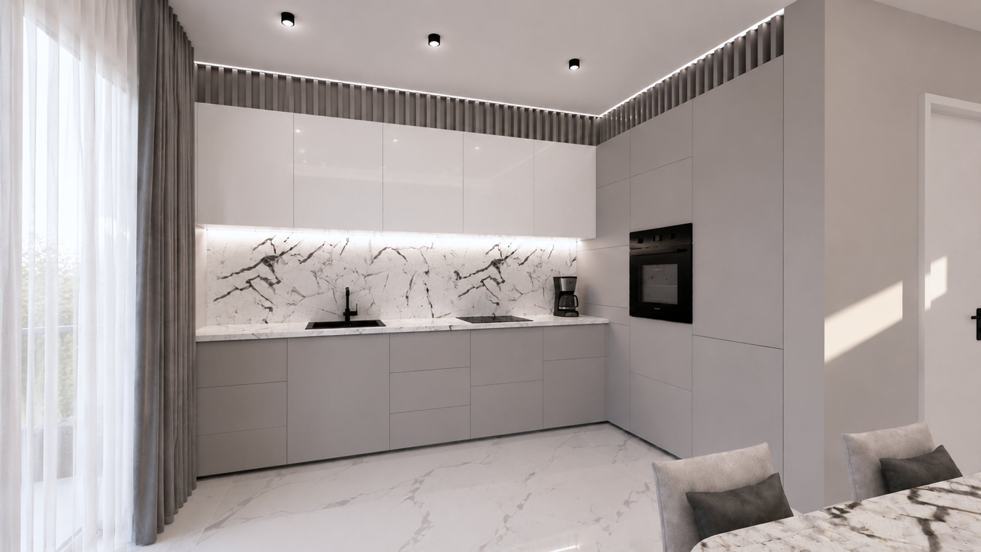 Bucătărie contemporană, casa Aurora, Bla Residence Ciorogârla