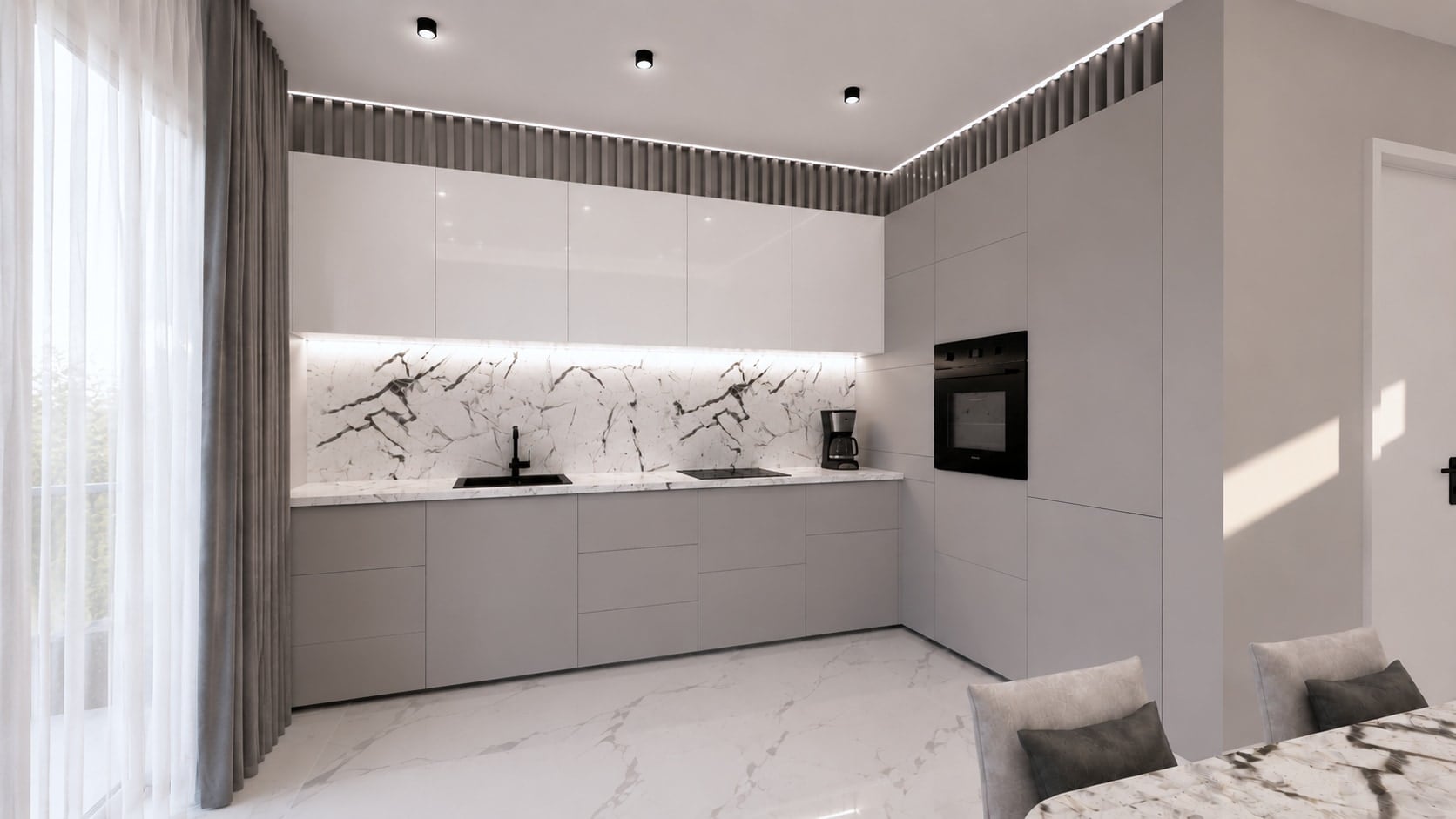 Bucătărie contemporană, casa Vespera, Bla Residence Ciorogârla